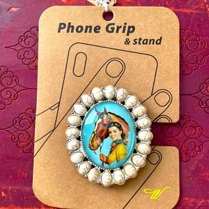 Phone grip with stand